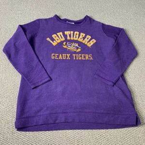 Champion Mens Sweater Size Small Purple LSU Tigers Geaux Tigers‎ Pullover Ribbed